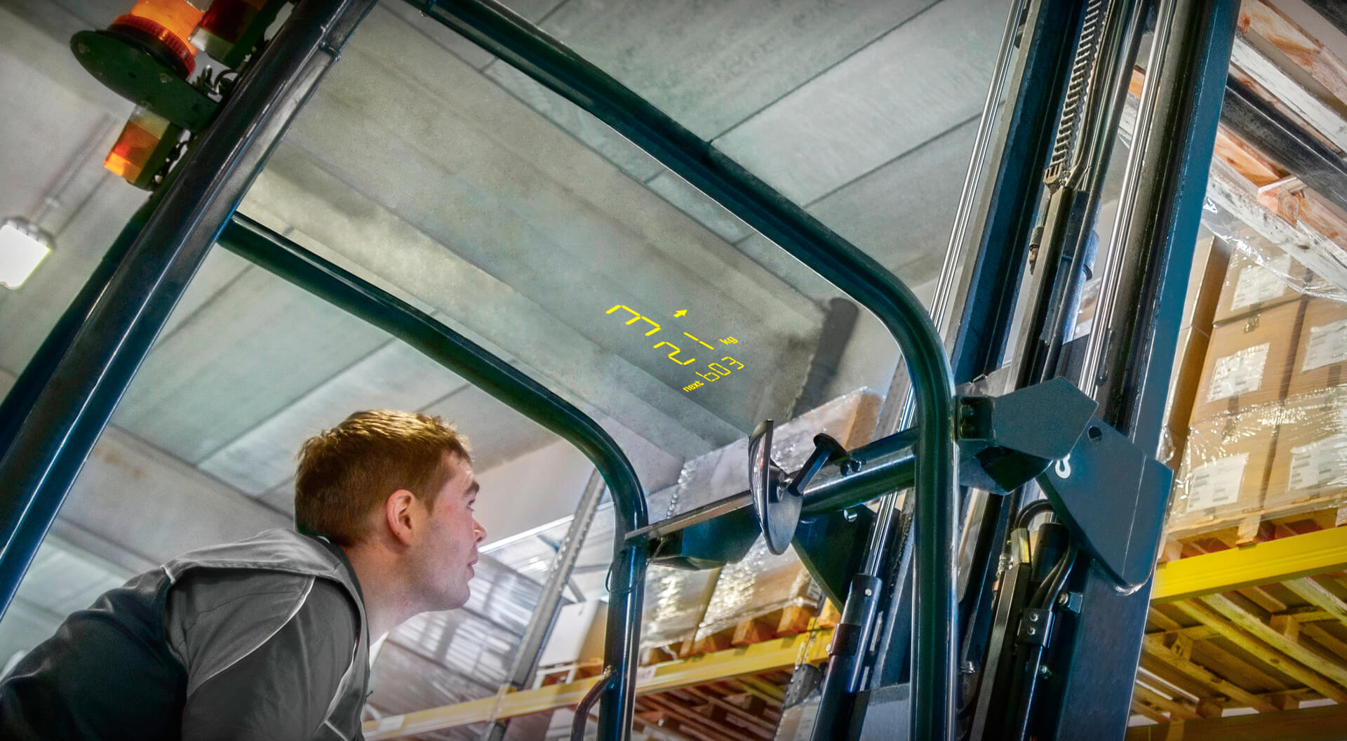 Loader machine in warehouse 1920x1080