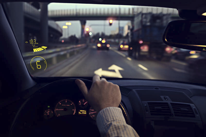 Lumineq transparent display_car gauges near A pillar